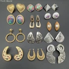 Vintage Costume Jewelry Lot 13 Pairs Earrings Avon Enamel Gold & Silver Tone