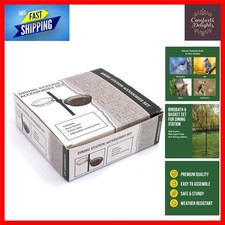 Bird Feeder Set - Adjustable Locking Mesh Basket & Bath, Weather Resistant