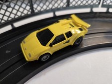 Tyco Yellow Lamborghini Slot Car