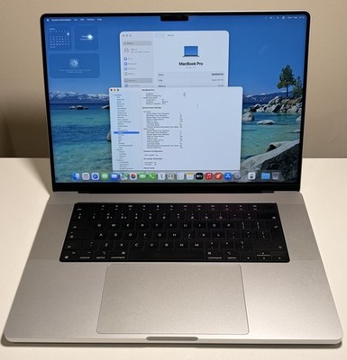 MacBook Pro 16 Zoll 2021 M1 Pro 10-Core CPU 16-Core GPU 16GB 512GB SSD Silber