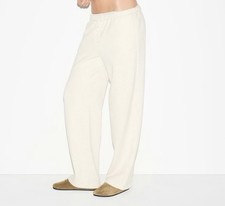 Skims Cotton Fleece Classic Straight Leg Pant in Oatmeal Size M NWT MSRP 88 