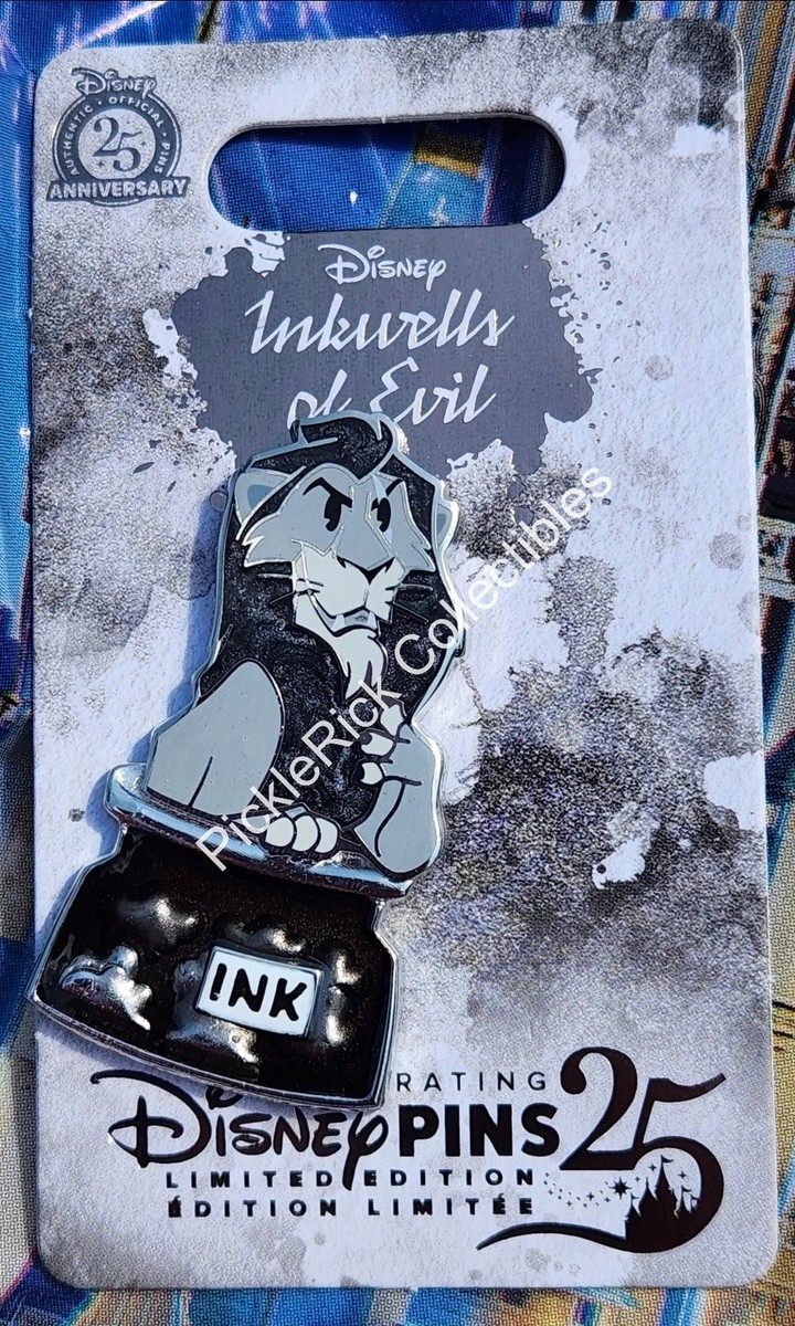 Disney Pins 限定ピンバッジ　スカー Disney Parks Pin 2025 Inkwells of Evil 5 Of 12 Scar Limited