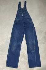 Vintage Liberty Blue Bib Overalls SZ 32x32 Carpenter Distressed Denim Workwear