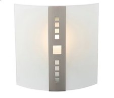 Glacia Wall Light Brushed Chrome Modern Indoor Sconce Lamp Fitting