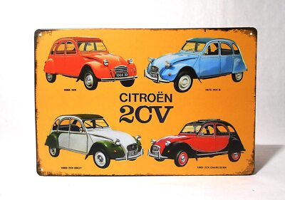 Plaque 2 CV Citroën divers couleur - La Boutique du Collectionneur