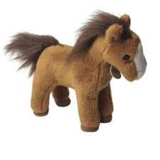 Miyoni by Aurora Horse Pony Plush Brown White Stuffed Animal 7"