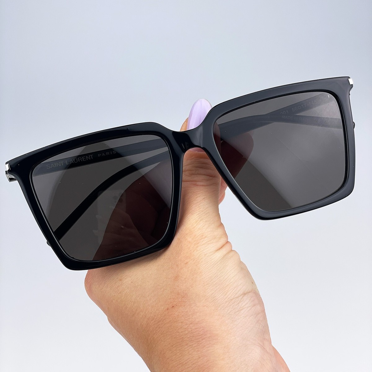 Saint Laurent Women Sunglasses Black Square SL474 001 NEW | eBay