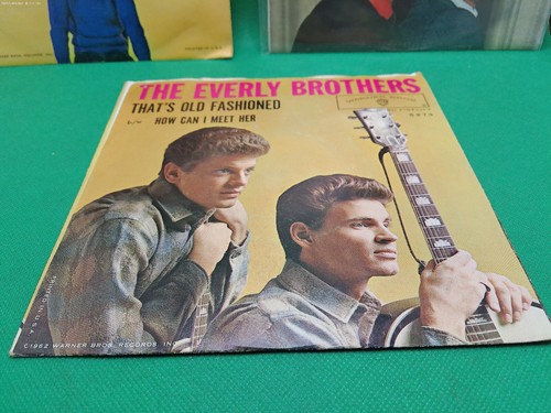Everly Brothers 45 record w jacket Friends Angry Old Fashioned lot 3 vintage - Picture 4 of 6