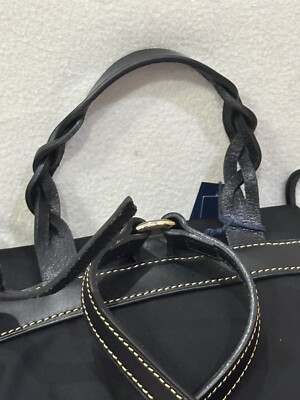 NWT Dooney & Bourke Black Nylon Flap Backpack With Leather  display picture 1