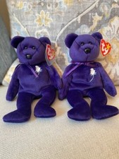 Ty Beanie Baby PRINCESS The Diana Bear 1997 RARE Retired Mint Collectable, TWINS