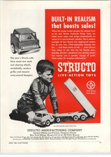 1963 PAPER AD Structo Toy Truck Hydraulic Semi Dump BBuddy L Spring Suspension