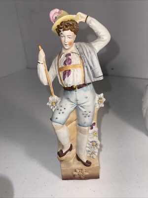 Antique WKG Rosenthal Sculpture Man 4244 Germany Mark Ceramic