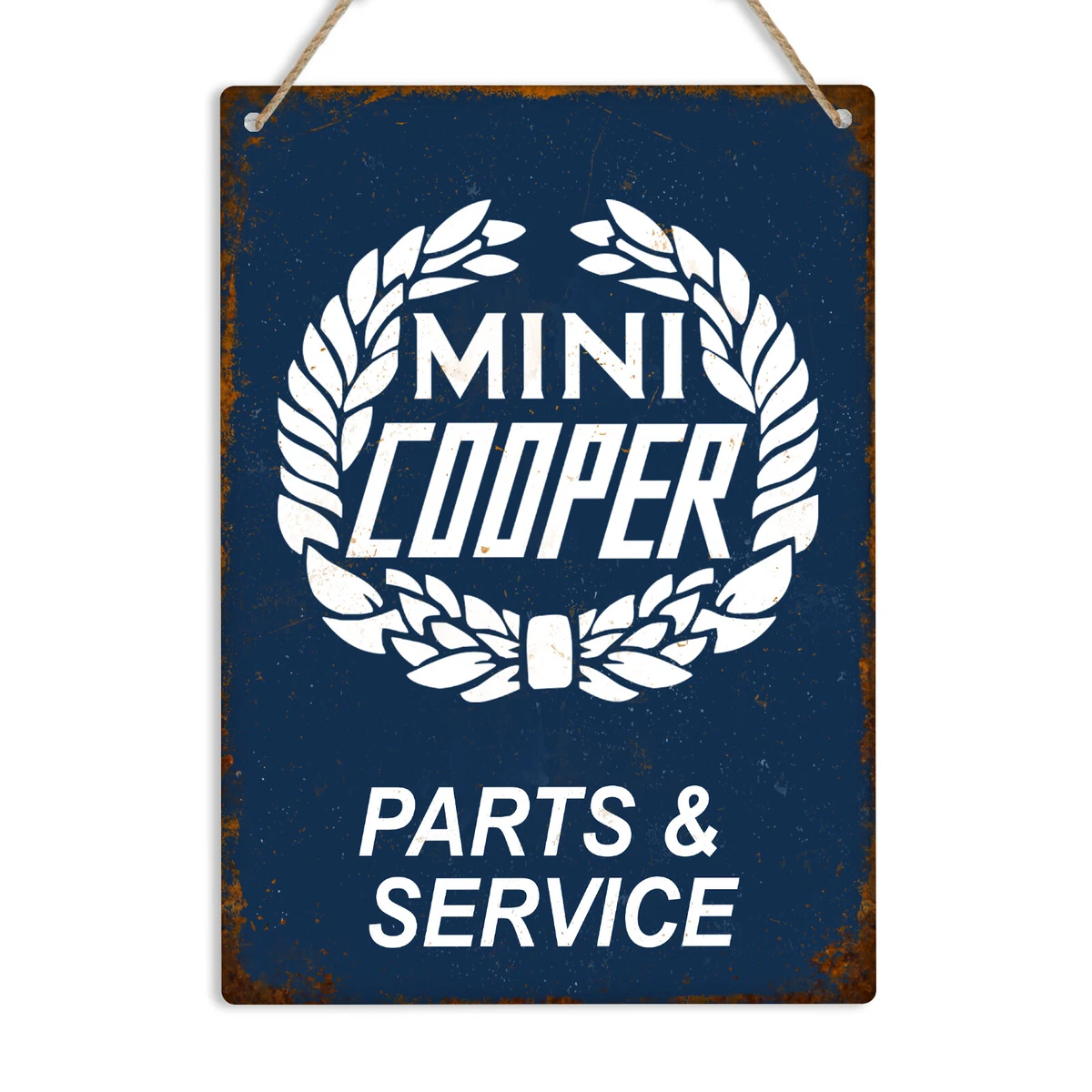 Plaque Dibond Enseigne Mini Cooper - Décoration Garage, Panneau Voiture