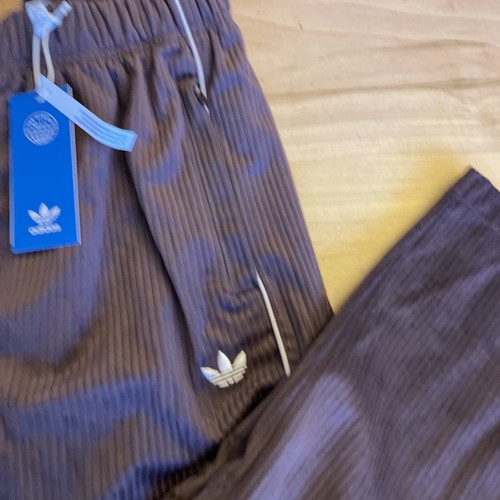 adidas Originals Women's Open Hem Corduroy Trefoil Pants II8083 Sz XS Brown NEW! - Picture 13 of 14