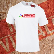 Image of Super Nintendo SNES Console Logo Mario Zelda Retro Donkey Vintage Kong T-Shirt