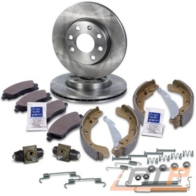BESTPRICE BREMSE BREMSEN SATZ SET KIT VORNE + RADBREMSZYLINDER HINTEN FÜR OPEL CORSA C