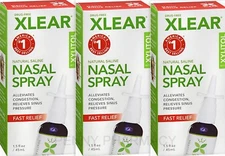XLEAR Saline Nasal Spray with Xylitol 1.5oz  ( 3 pack ) --