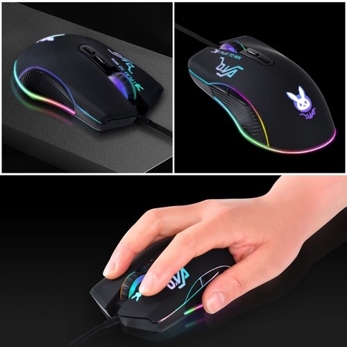 Wire Ergonomic RGB Gaming Mice Computer Adjustable 7200DPI LED - Picture 3 of 8