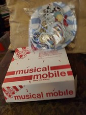 Vintage Red Calliope Circus Animals Classic Nursery Mobile, Works  JL996