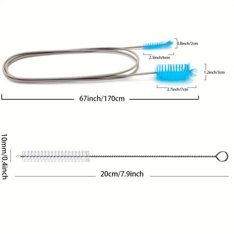 Schlauchbürste Aquarium Schlauch Reinigung Algen Bürste Schlauch Felxibel Set - Bild 3 von 4