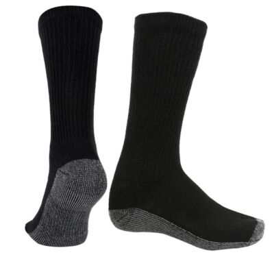 Mens Industrial Crew Work Socks Thick Heavy Duty Work Socks Cushioned Size 4-8