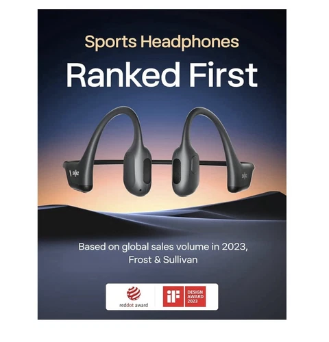 Shokz OPENRUN PRO 2 Open Ear Bone Conduction Bluetooth Headphones - Picture 10 of 17