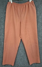 Alfred Dunner Pants 16 Womens Vintage Blush Pink Trousers Stretch Straight