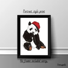 PANDA ANIMALS A4 PRINT PICTURE POSTER WALL ART HOME DECOR UNFRAMED  NEW GIFT