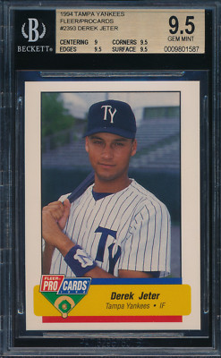 Derek Jeter 1994 Fleer Procards Bgs 9 5 Tampa Yankees Rookie Card