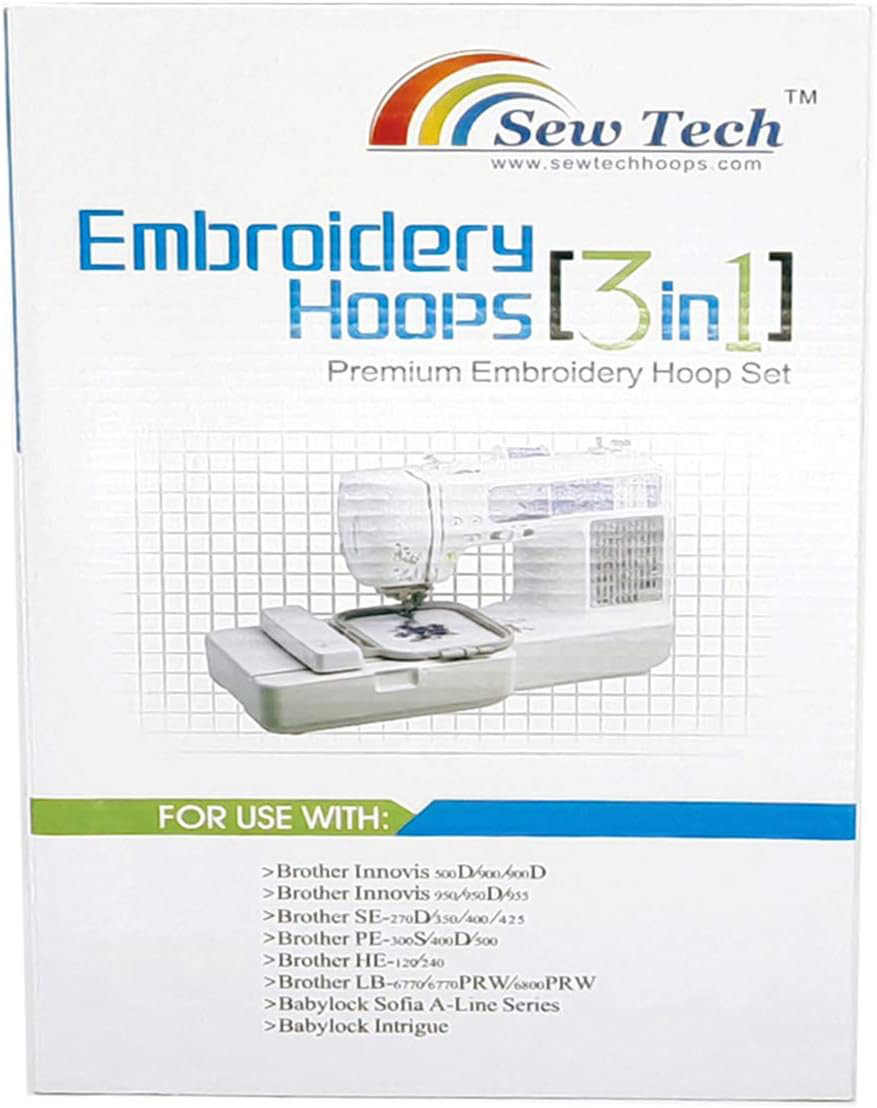 Sew Tech Embroidery Hoops for Brother SE600 PE550D SE700 PE535 SE400 PE525 PE500