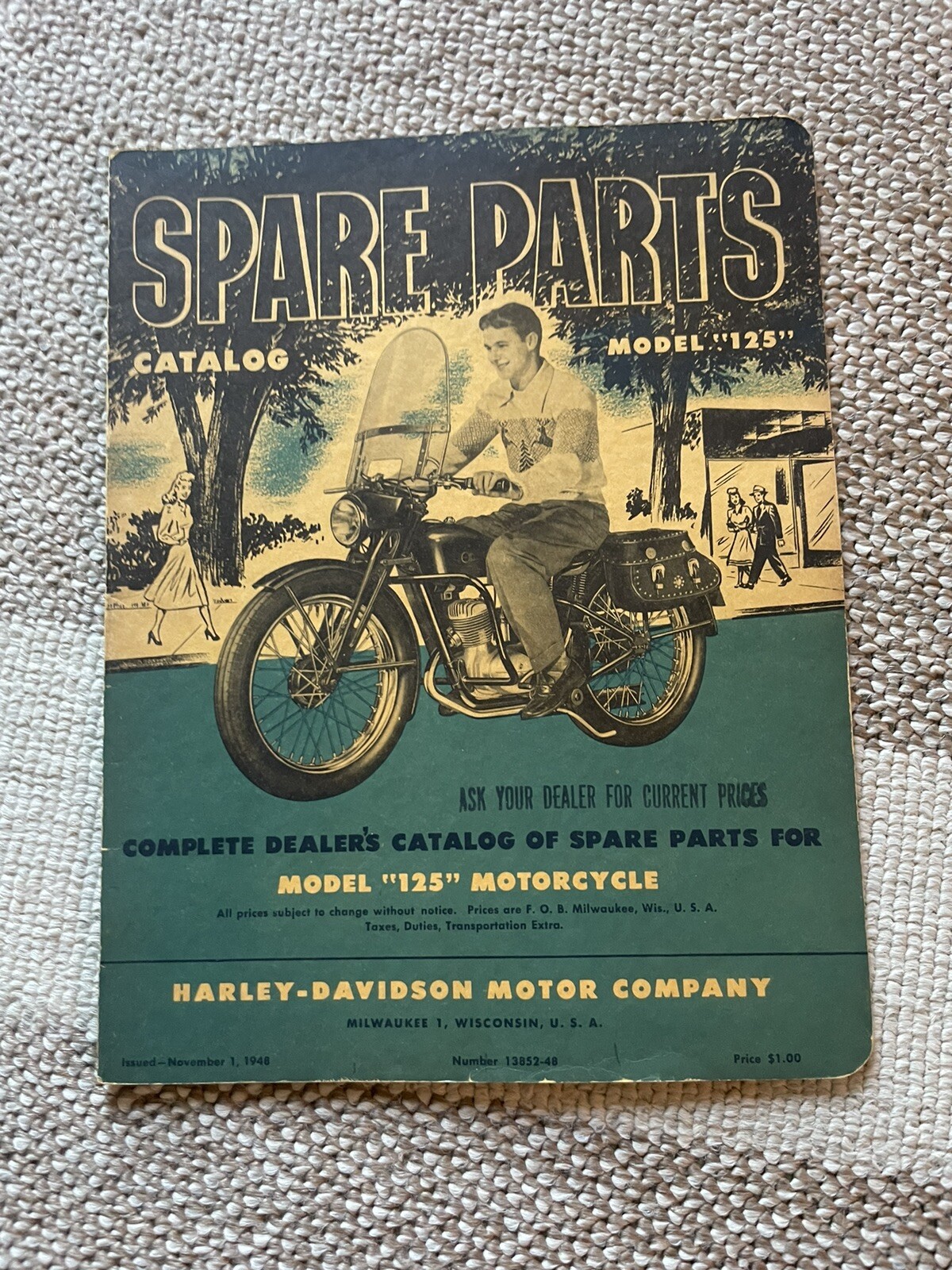 1951 HarleyDavidson Spare Parts Catalog Book Model 125 Hummer 1385248 eBay