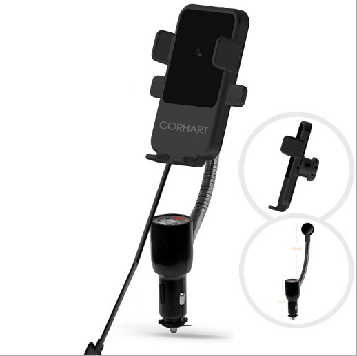 New  Wireless Charger Dual USB Car Holder  Lighter Mount