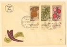 Israel Sc. 162 - 164 Pomegranates Olives Dates 1959 FDC with Full Tabs
