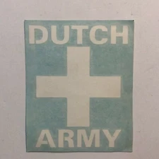 Dutch Bros Sticker Dutch Army Coffee Rare White
