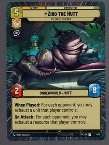 Star Wars Unlimited TotR Hyperspace Card TWI450 Ziro the Hutt