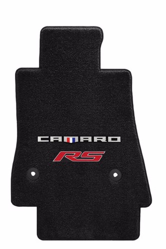 NEW! Black Carpet Floor Mats 2016-2024 Camaro Embroidered RS Double Logo Red Pr - Picture 4 of 12