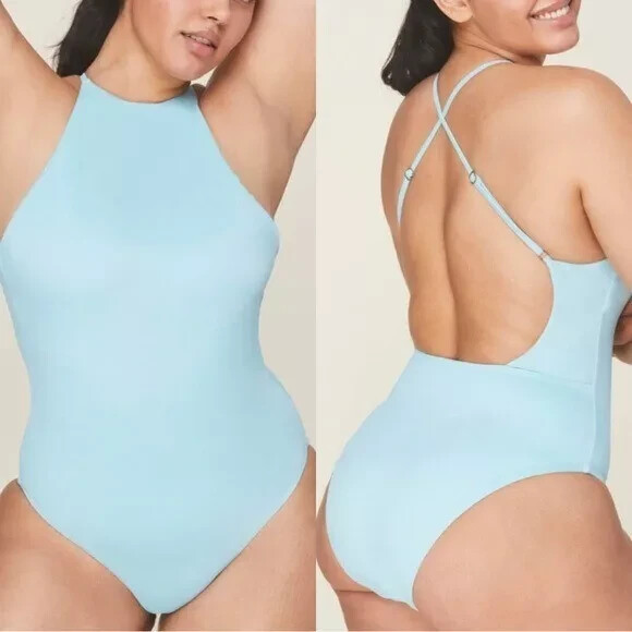 ANDIE Swimsuit The ASBURY One Piece Smooth CABANA BLUE LARGE Style #AO260 NWT-image