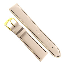 20mm Milano Tan Genuine Leather Stitched  Padded Men's Watch Band REG