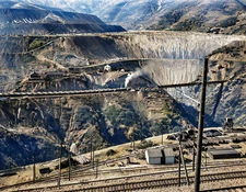 1942 Utah Copper Co. Ore cars Bingham Mine at Bingham Canyon14 x 11" Photo Print