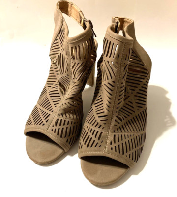 LANE BRYANT * Dream Cloud * Bootie Sandal * Open toe * Tan Camel * Womens 10W *