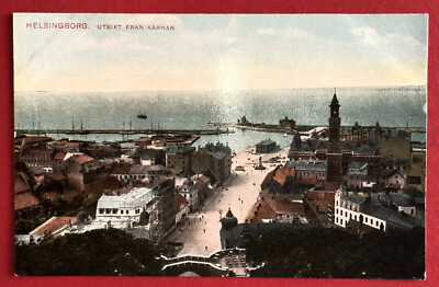 AK HELSINGBORG in Schweden um 1910 Stadtansicht mit Blick zum Hafen ( 71619