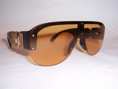 Versace VE4391 GB1/7 Sunglasses Black Shield Frame, Orange Lenses Versace VE4391 GB1/7 Sunglasses Men main image 2