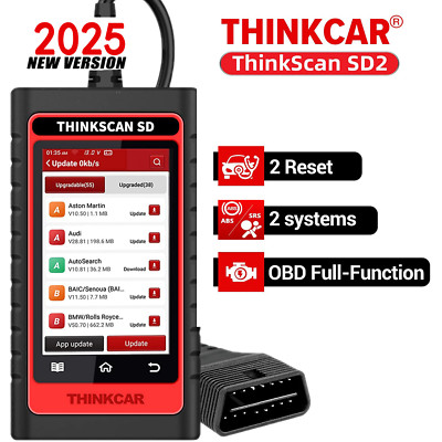 2025 Thinkcar Thinkscan SD2 OBD2 Diagnosegerät 2 System Auto Scanner ABS SRS