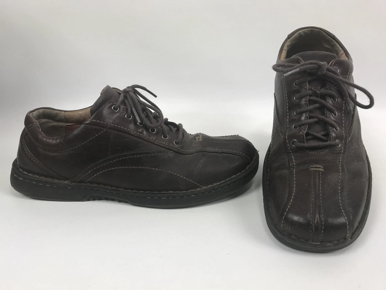 Scarpe Clarks Nebulae mocassino stringato punta bicicletta uomo taglia 9M pelle marrone 75051