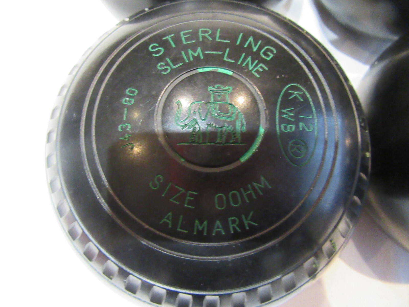 ALMARK STERLING SLIMLINE Lawn Bowls x 4 size 0OHM Elephant motif eBay