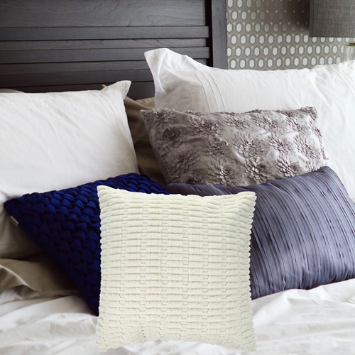 2pcs Plush Throw Pillowcase Pillow Cover Sqaure Couch Cushion Pillow Case - Picture 8 of 12