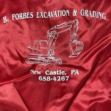 Vintage West Ark Satin Excavator Varsity Jacket Men’s Made In USA 80s Red