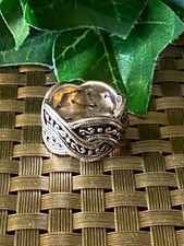 STERLING SILVER Braided Band Ring 10 Grams Size 6 BEAUTIFUL 