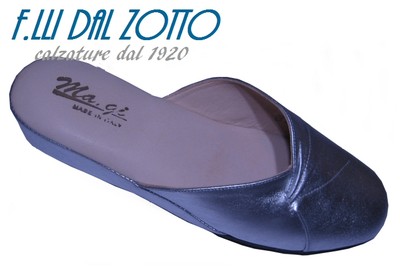 PANTOFOLA CIABATTA DA CAMERA DA DONNA DITTA MA.GI. – PELLE colore ARGENTO |  eBay