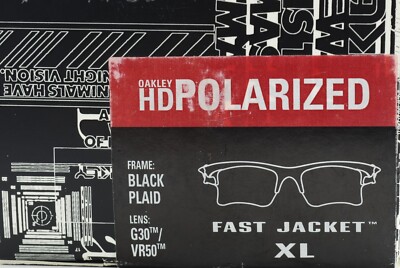 Oakley Sunglasses Fast Jacket XL 9156 06 71-09 Black Plaid